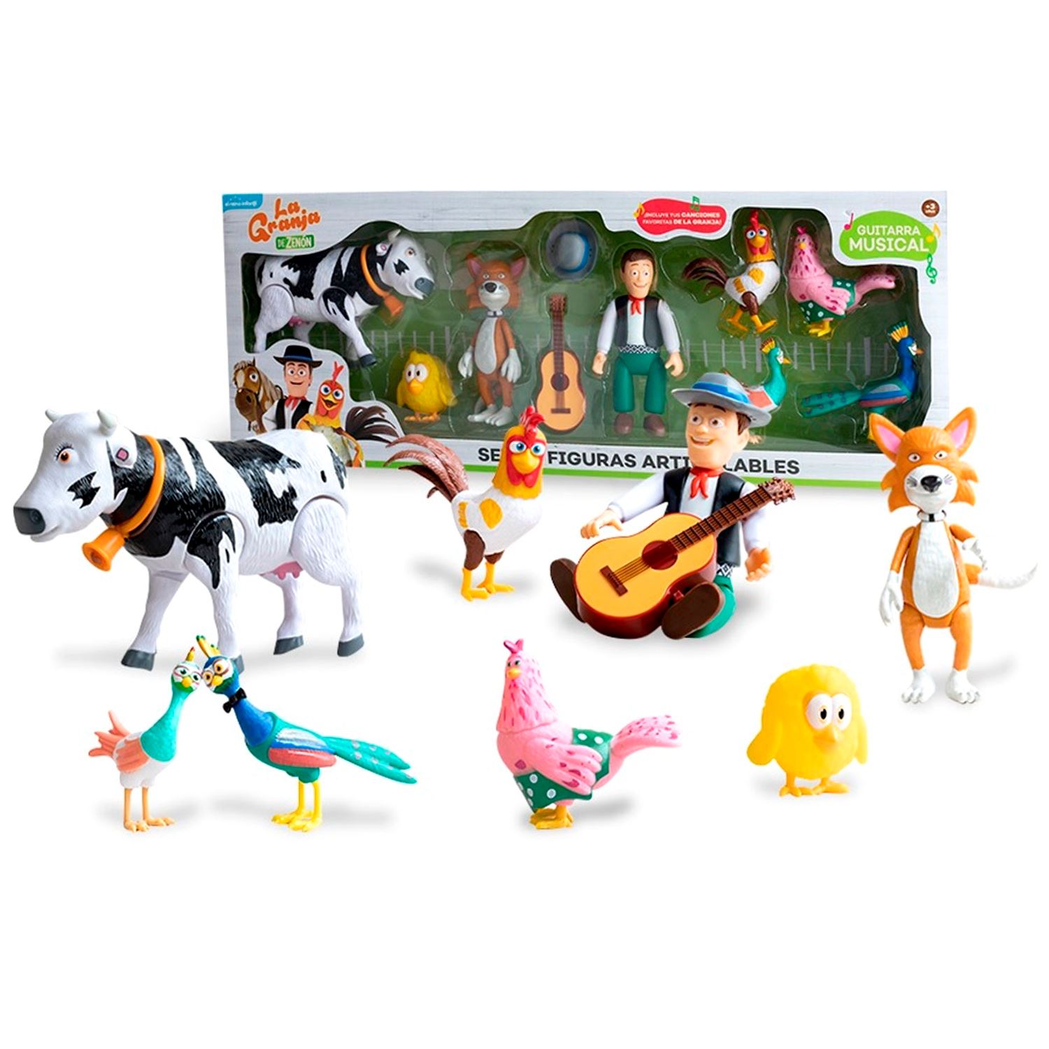 Set de Figuras Articulables La Granja de Zenón 9 Piezas